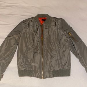 Olive bomber jacket
